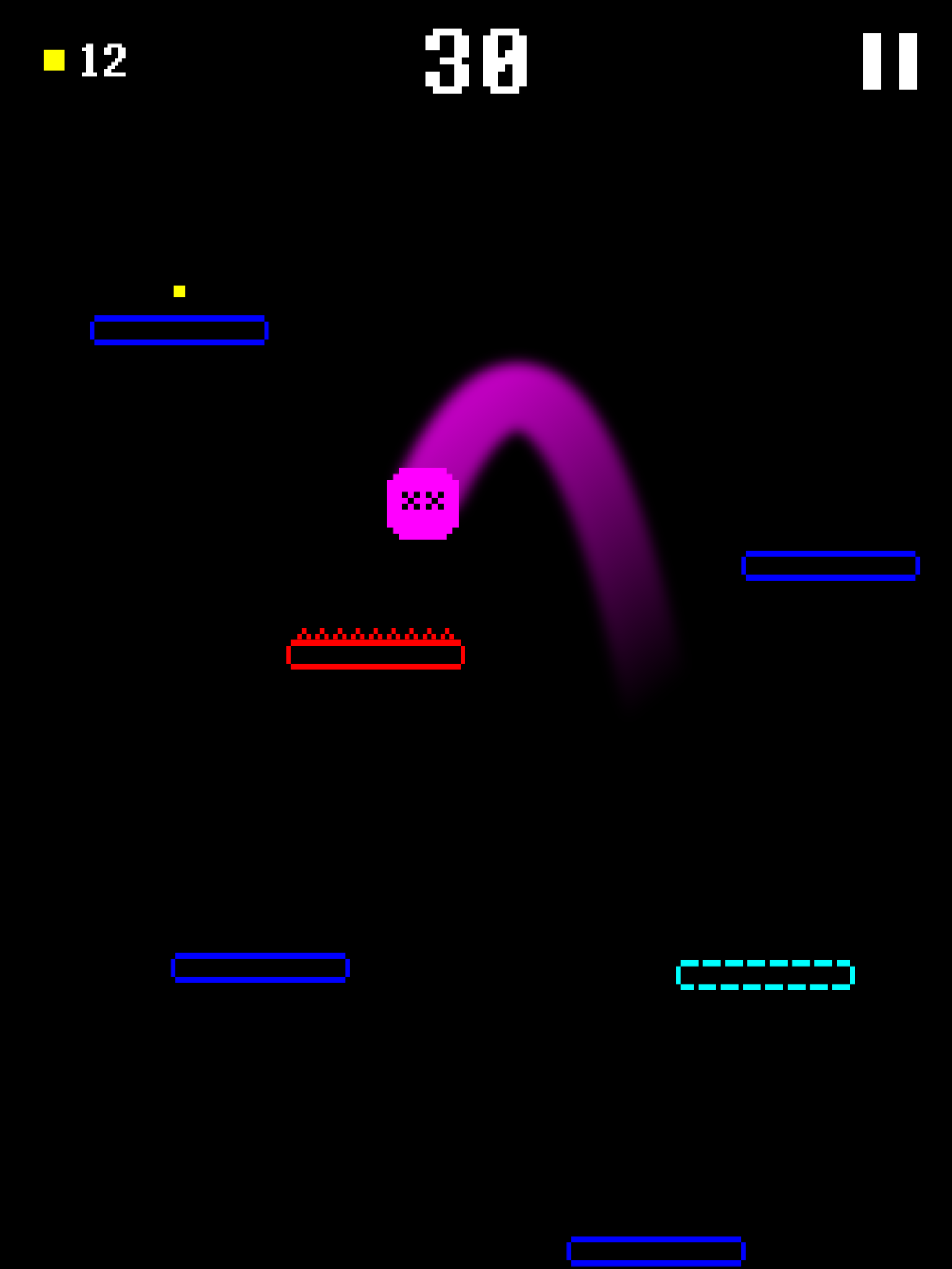 Bounce Dac Saga hops among planks of pixels in dark space screenshot 9