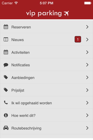 VIP Parking Schiphol screenshot 2