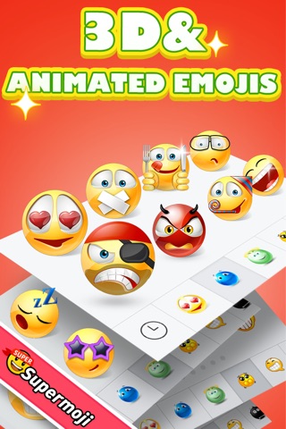 Supermoji - Extra Big Emojis and 3D Animated Emoticons screenshot 3
