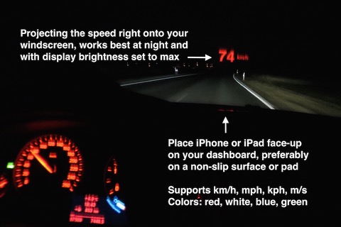 SpeedWatch HUD Free - a Speedometer and Head-up Display for iPhone & iPadのおすすめ画像2