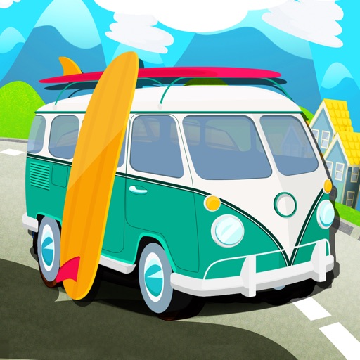 Hippie Monster Van Double Bounce - PRO - Obstacle Course Town Car Race Game iOS App