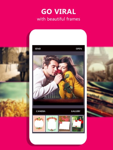 Screenshot #4 pour Love Selfie Frames + Editor