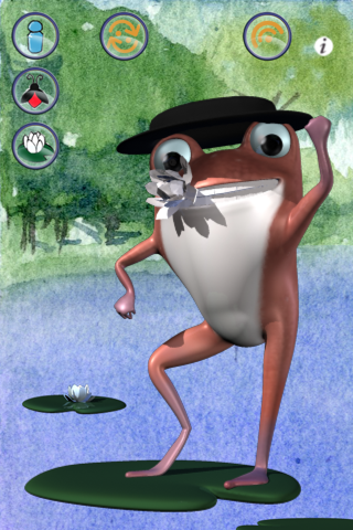 Talking Frog 3D: Funny Baby Cartoon Green Virtual Friend screenshot 2