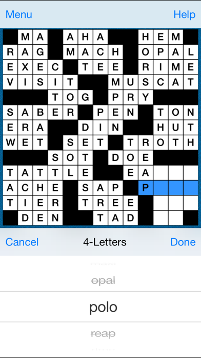 Crossword Fill-In Puzzle screenshot 1