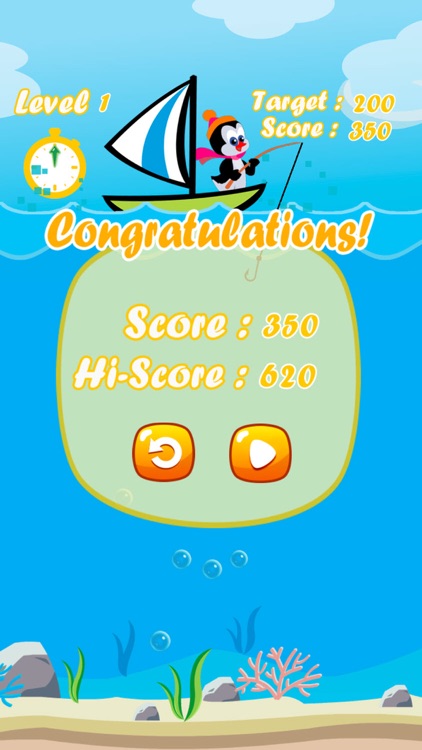 Penguin Fishing On Boat Free Game - Hook Of Fisher Evolution screenshot-4