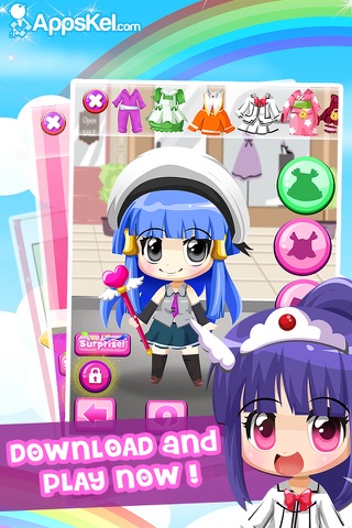 Chibi Anime Lolita Dress Up Maker – Kawaii Manga Avatar Creator Games Free screenshot 4