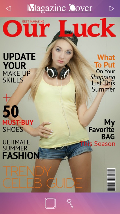 Magazine Cover Studio - Put your Pics in Frames with Text on Magazines to be Photo Models screenshot-4