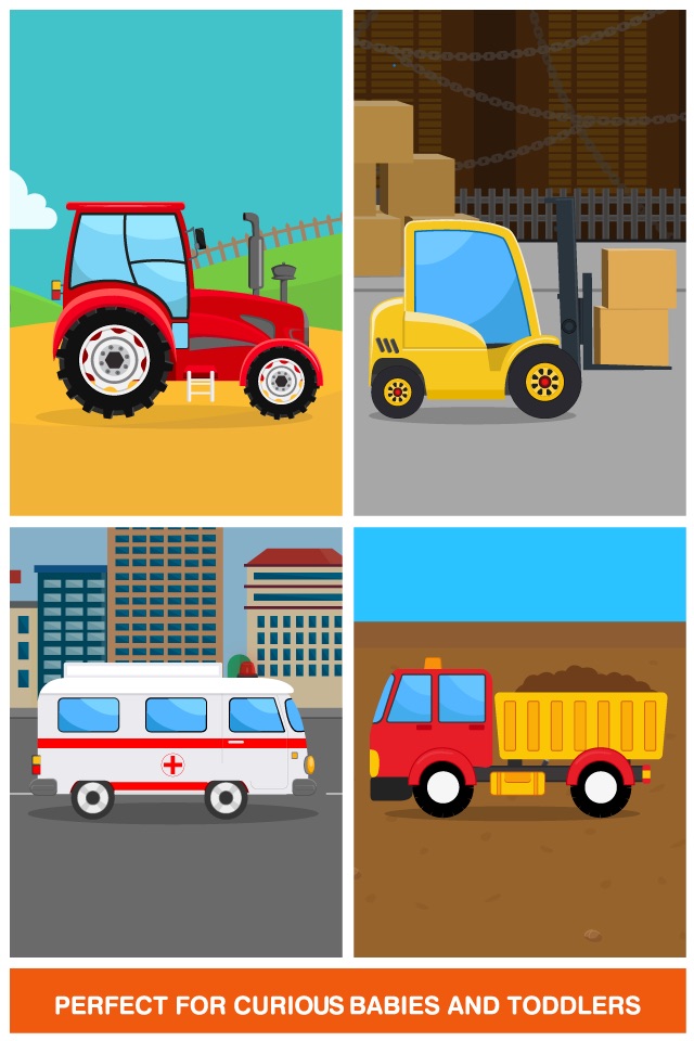 Peekaboo Trucks Cars and Things That Go Lite Learning Game for Kids screenshot 2