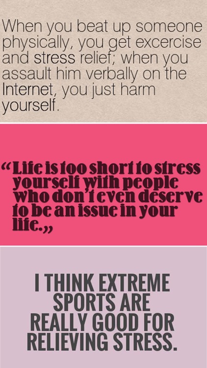 Stress Relieving Quotes - Reduce Stress