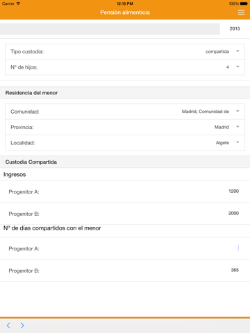 Screenshot #5 pour Cálculo de pensión alimenticia