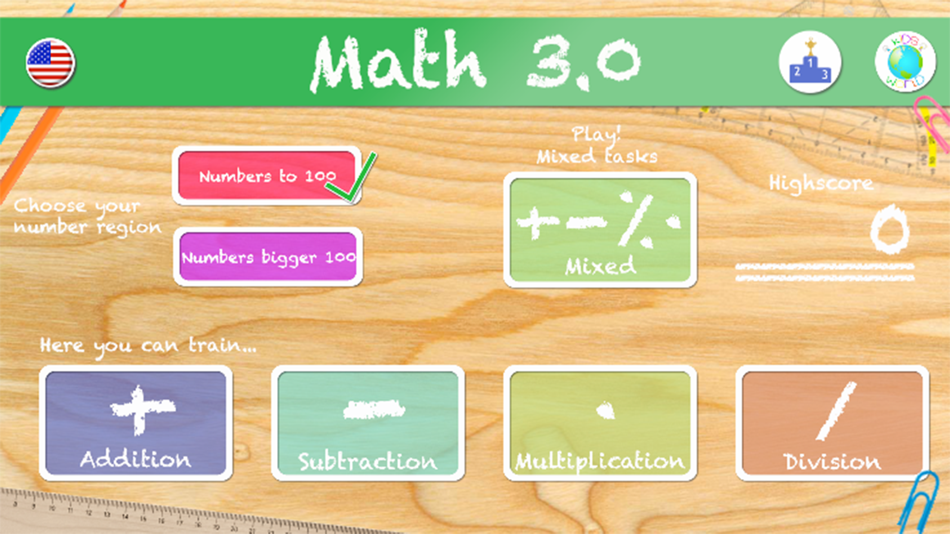 #1. Math 3.0 Numbers to and up 100 (iOS) 由: Daniel Piontzik