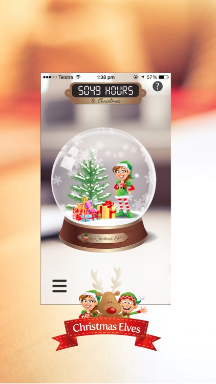 Sleeps to Christmas - A Christmas Elves Days to Christmas Countdown SnowGlobe App
