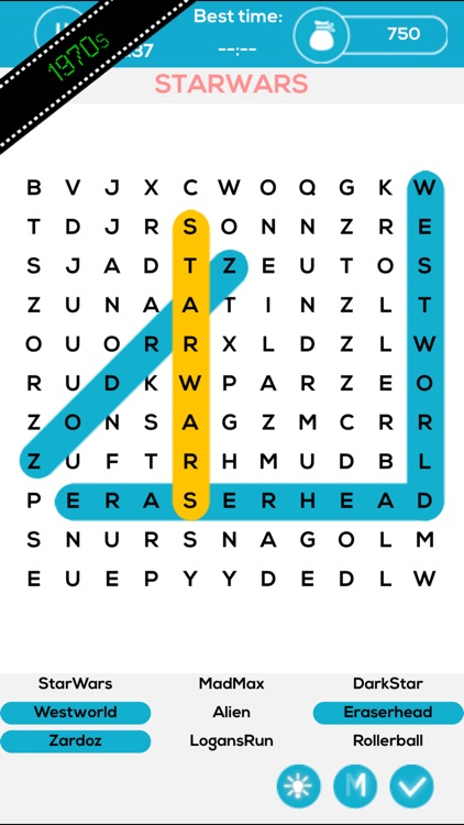 Sci-Fi Movie Word Search Unlimited Free Puzzle