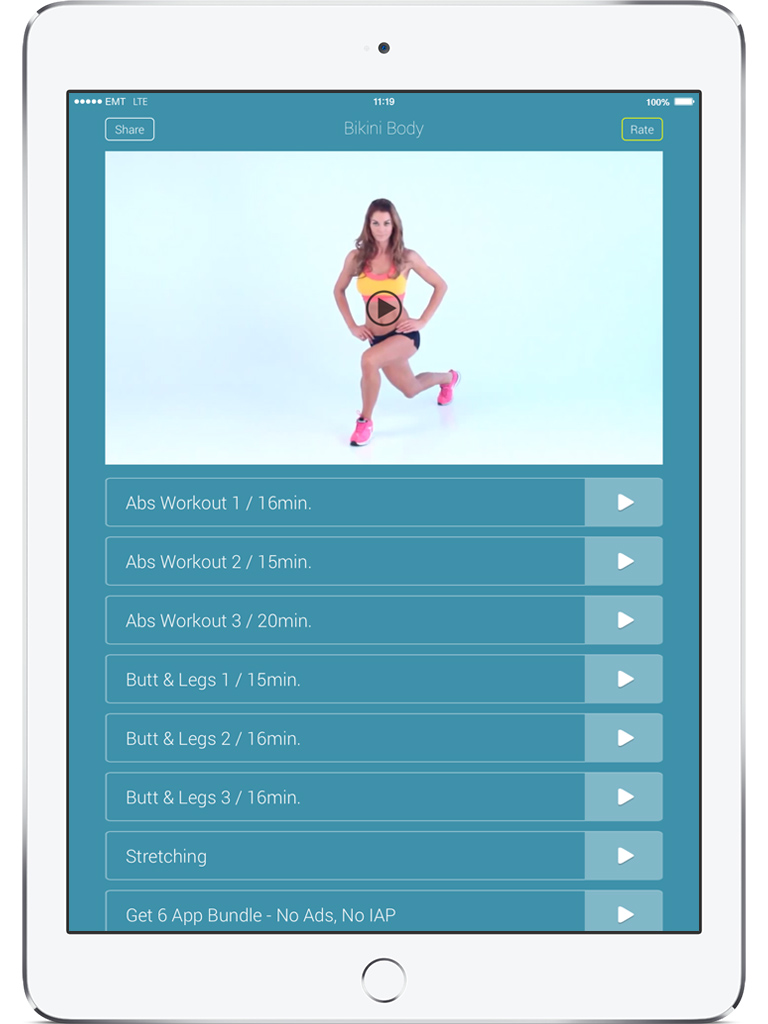 Bikini Body Lite – Bodyweight Exercises and Workouts for Abdominal, Butt and Leg Muscles