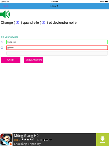 TyGonFR - French Listen Practice Free iPad screenshot