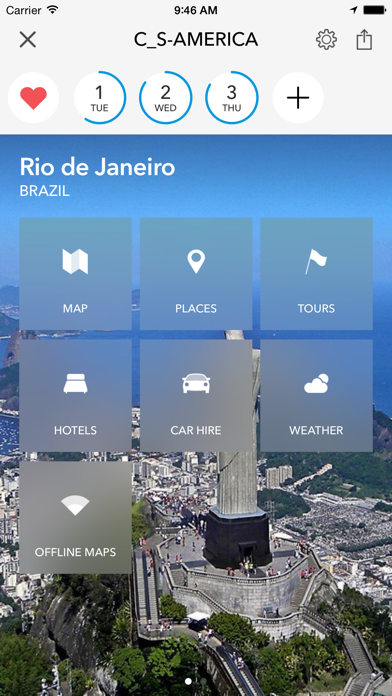 Screenshot #1 pour Planificateur de voyages, guide de voyage & carte offline pour le Mexique, les Caraïbes, l'Amérique centrale et le Brésil