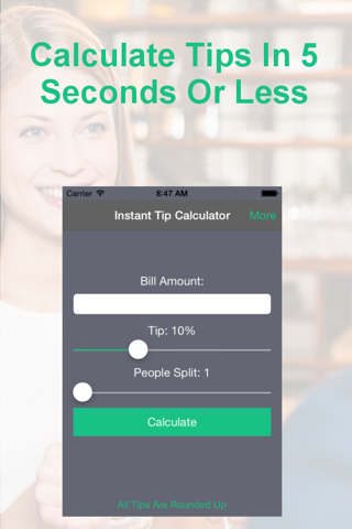 Instant Tip Calculator - Quickly Generate Gratuity Food & Drink