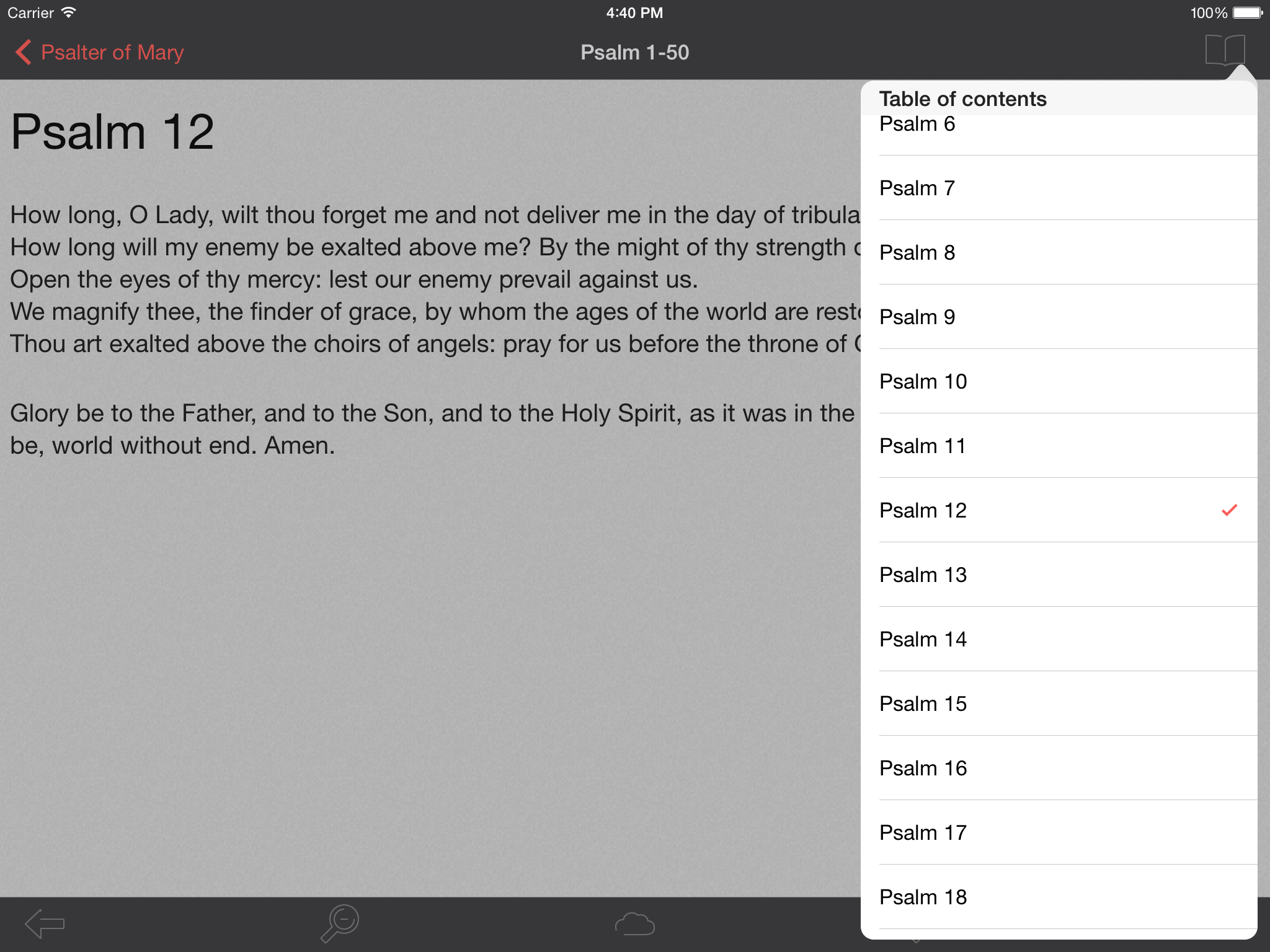 Catholic Psalter of the Blessed Virgin Mary Lite screenshot 7