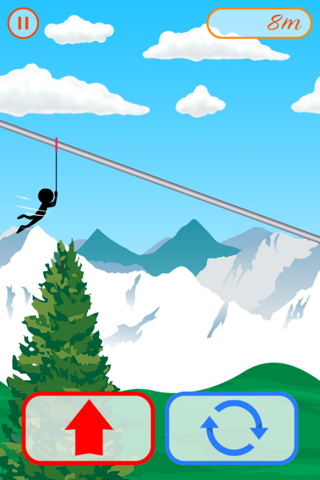 Shadow Stick Man Zipline screenshot 2