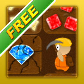 ภาพหน้าจอ (2) Treasure Miner Free - a 2d gem mining adventure