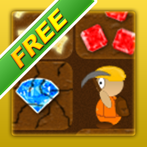 Treasure Miner Free - a 2d gem mining adventure icon