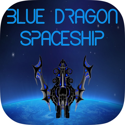 Blue Dragon Spaceship Alein Galaxy War Icon