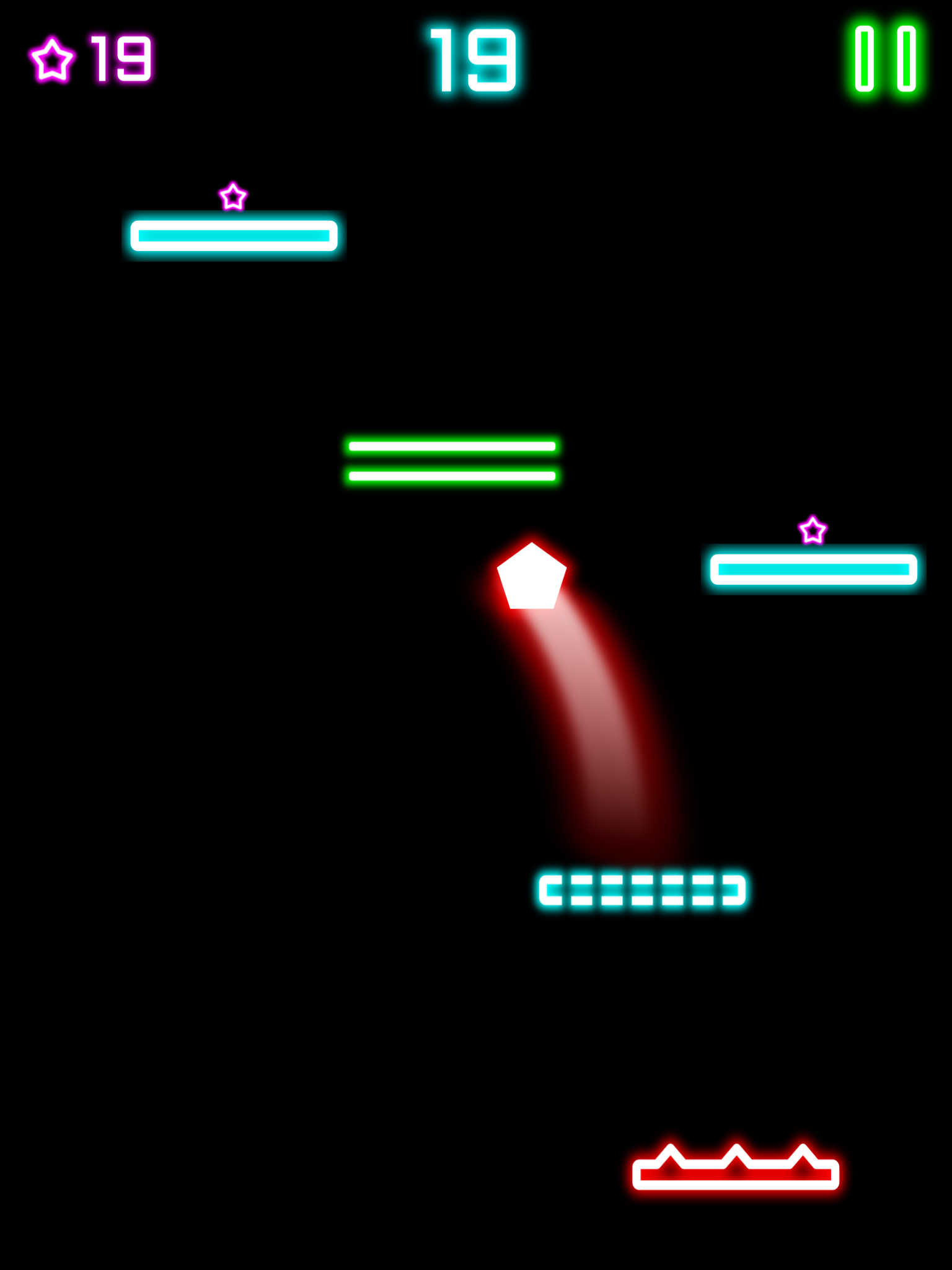 Rock Bounce jump on various types of glowing platforms screenshot 10