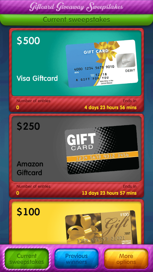 Giftcard Giveaway Sweepstakes - 1.0 - (iOS)