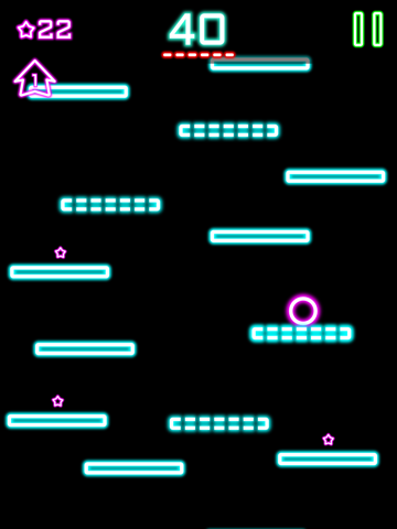 Rock Hero Jump in glow sparkling amazing fantasy space iPad screenshot