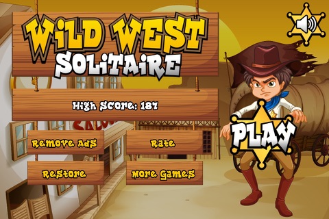 Cowboy Solitaire Triple Peak Wild West screenshot 2