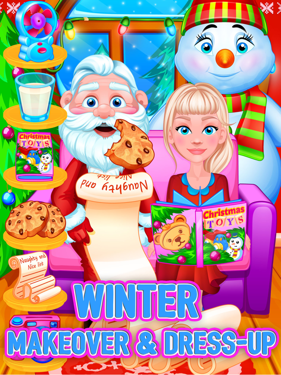 Crazy Christmas Party - Kids Dressup & Salon Games iPad screenshot
