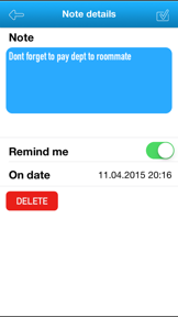 My budget : Personal spendings and revenue manager, currency exchange and notes with reminders screenshot