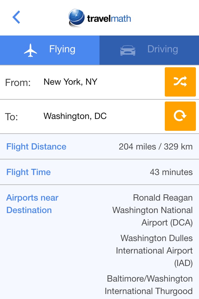 Travelmath - trip calculator screenshot 2