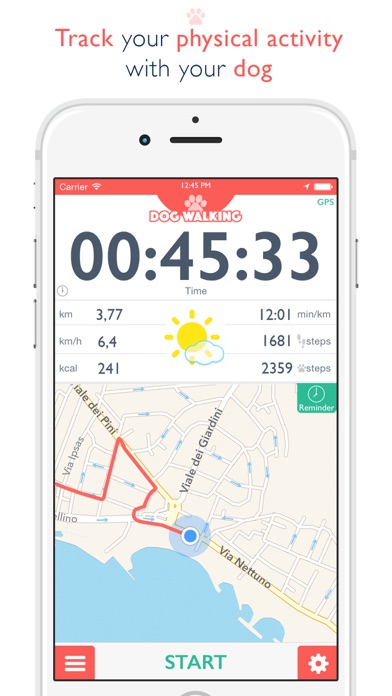 Screenshot #1 pour Dog Walking - Training with your Dog (GPS, Walking, Jogging, Running)