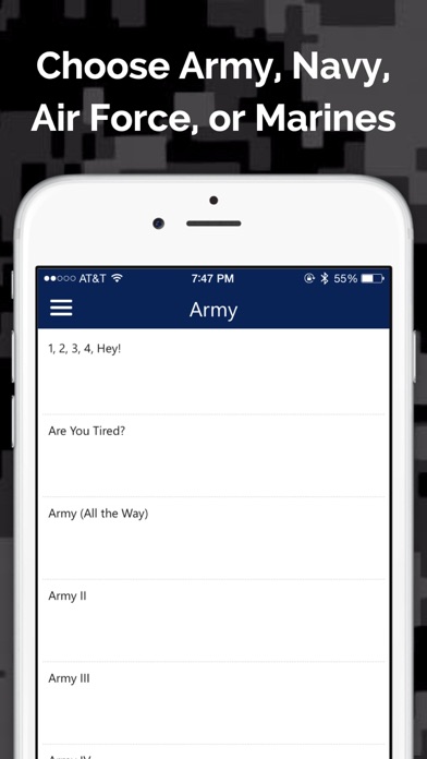 U.S. Military Cadences Audio Screenshot