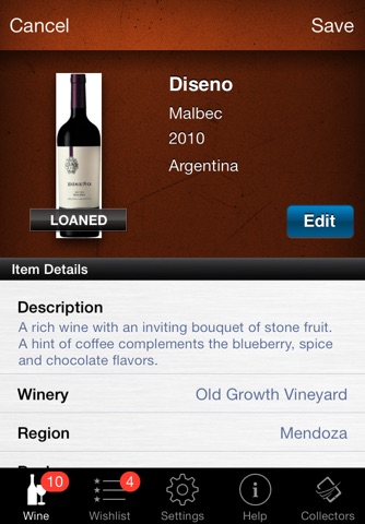 Wine Collectors: Inventory your Collection screenshot 3