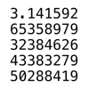 Pi : π 円周率100万桁