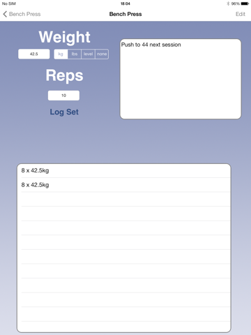 Screenshot #5 pour Easy Gym Log