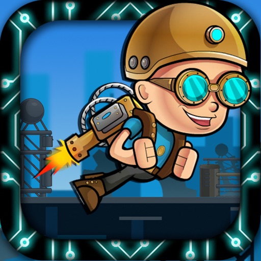 Jet-pack Hero Kid Space Station War Icon