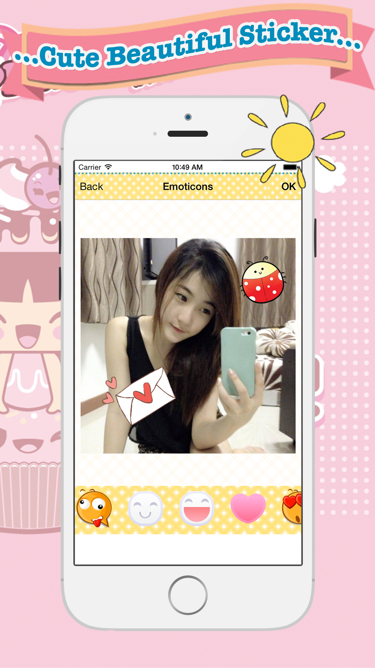 Cute Beautiful Sticker - photo editor, filters, effects, camera plus frames for your screenshot 5
