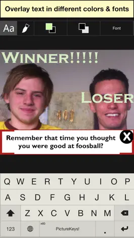 Game screenshot PictureKeys - create custom meme pictures to make your messages go viral! apk