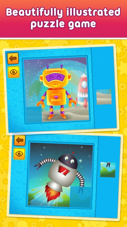 Friendly Robots - puzzle game for little boys, girls and preschool kids