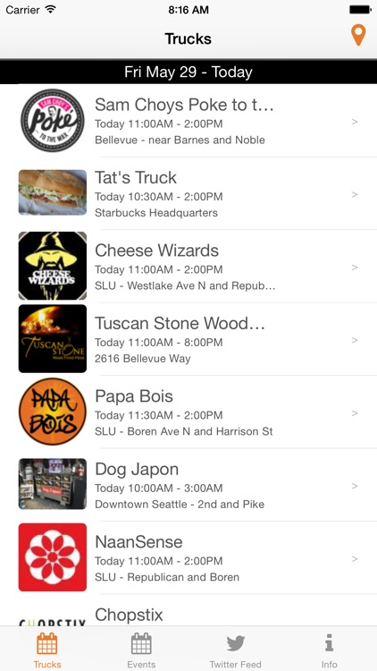 ChowScout - Food Trucks, Festivals and Farmers Markets in Seattle