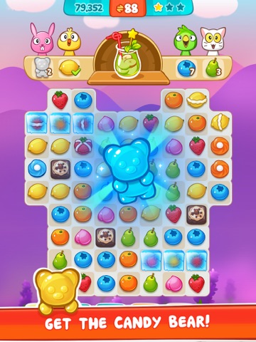 Screenshot #4 pour Panda Juice - matching 3 fruit puzzle adventure