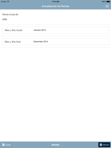 Screenshot #5 pour Cálculo de actualización de rentas