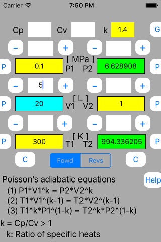 Adiabatic Calculator Mini screenshot 4
