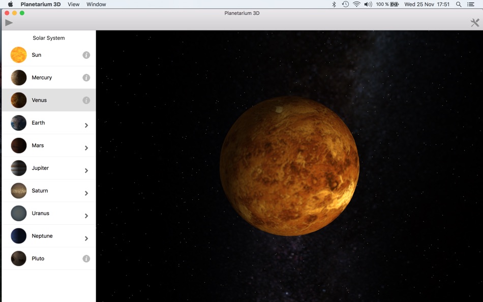 #3. Planetarium 3D (macOS) 由: Solueman Hussain