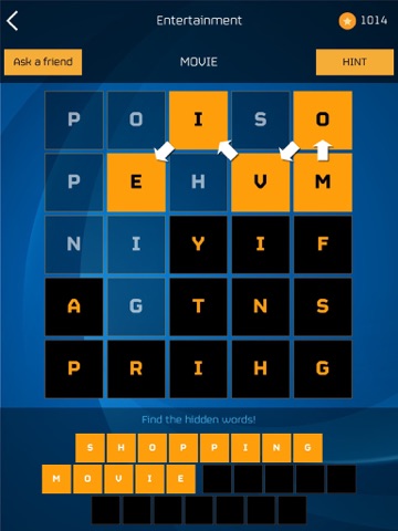 WordGenius! - free word search puzzle iPad screenshot