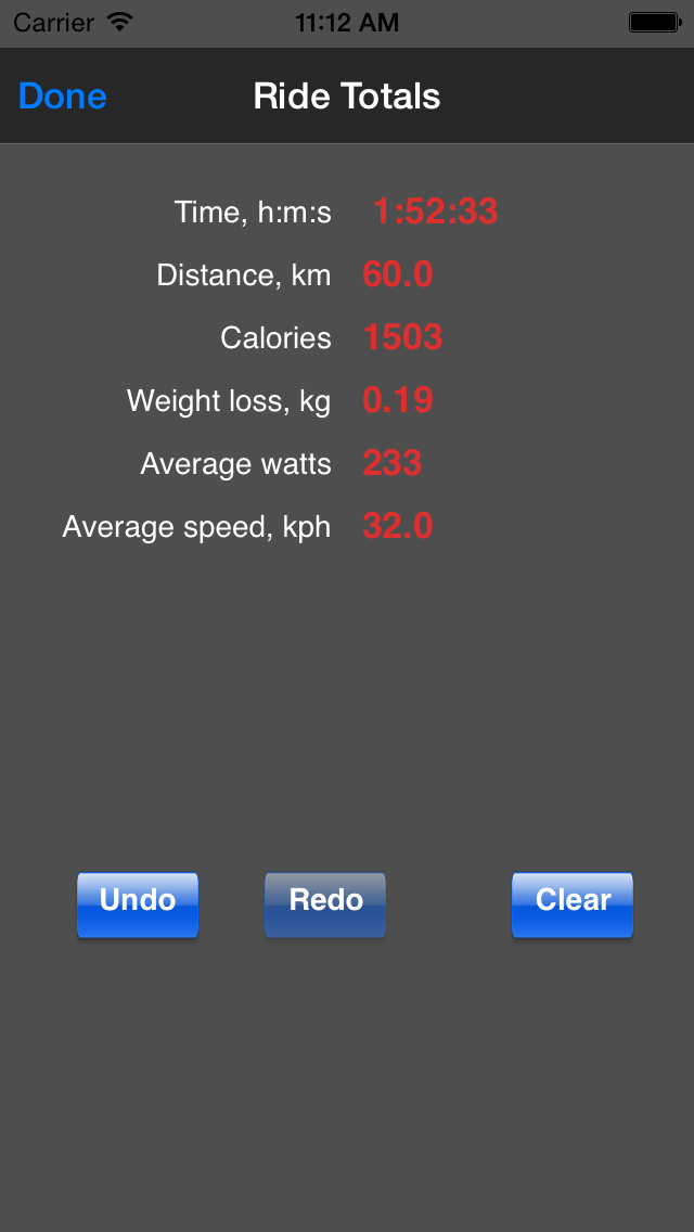 Bike Calculator Screenshot
