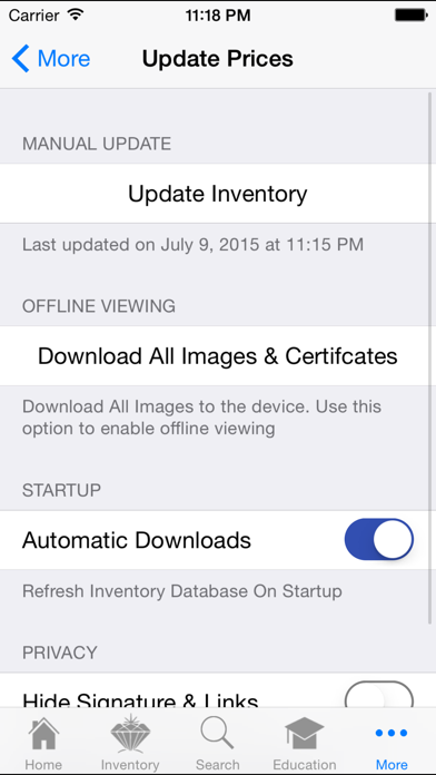 Diamond Trading Center iPhone screenshot 4 - Business app